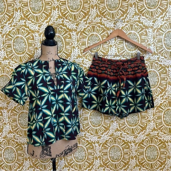 NWT Ulla Johnson Rosie Short Sleeve Top/Clementine Shorts Olivinite Coord Set 0 - Picture 6 of 12